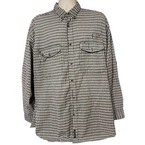 Flyshacker Button‎ Up Shirt Mens XL Plaid Long Sleeve